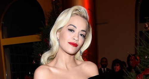 Rita Ora Black Dress Christmas Ball