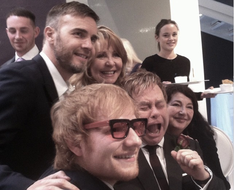 Ed Sheeran at Elton Johns Wedding