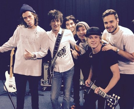One Direction with Ronnie Wood X Factor 