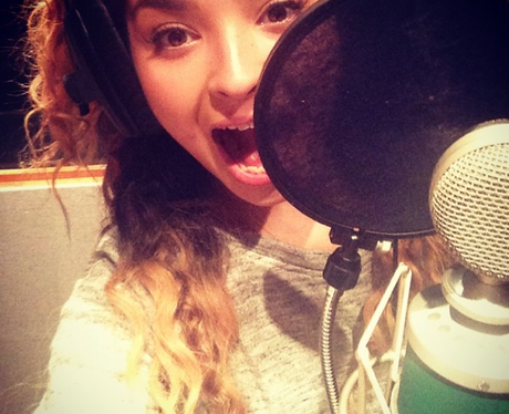 Ella Eyre in the studio