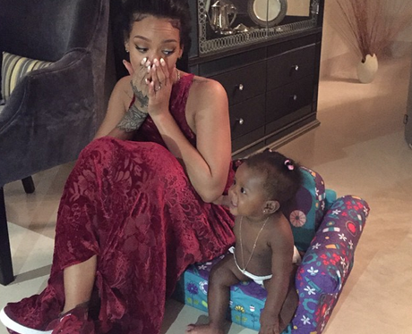 Rihanna and her niece on instagram