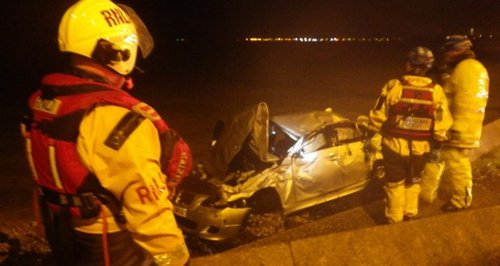 car in Langstone Harbour