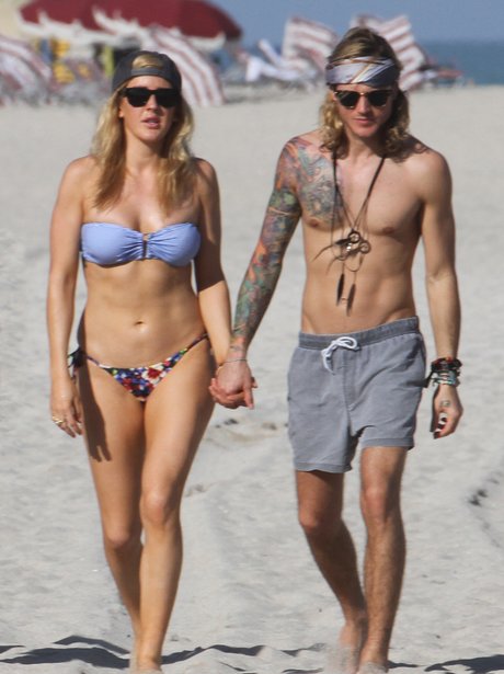 Ellie Goulding Bikini and Dougie Poynter Holiday 