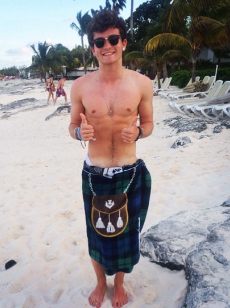 The Vamps Connor Ball Holiday Instagram