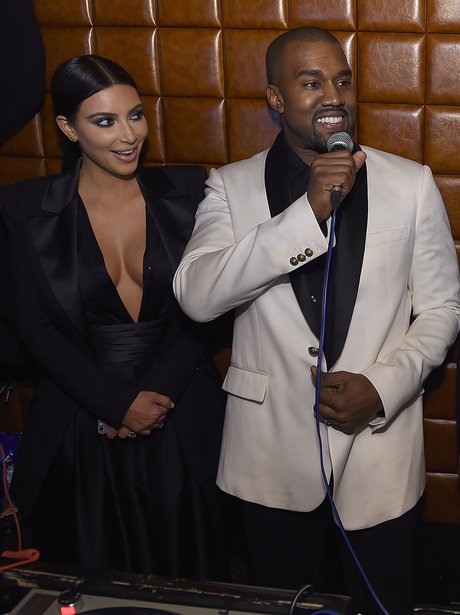 Kanye West Kim Kardashian at John Legends Birthday
