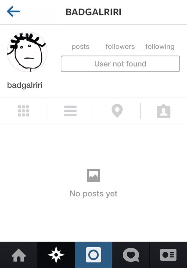 Rihanna Deleted Instagram
