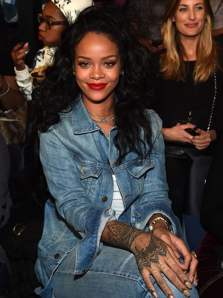 Rihanna wearing Double Denim