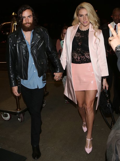 Kesha with her boyfriend Brad
