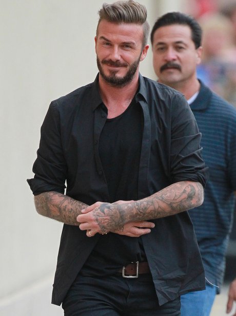 David Beckham arrives for Jimmy Kimmel
