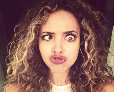 Jade Thirlwall pulling a funny face
