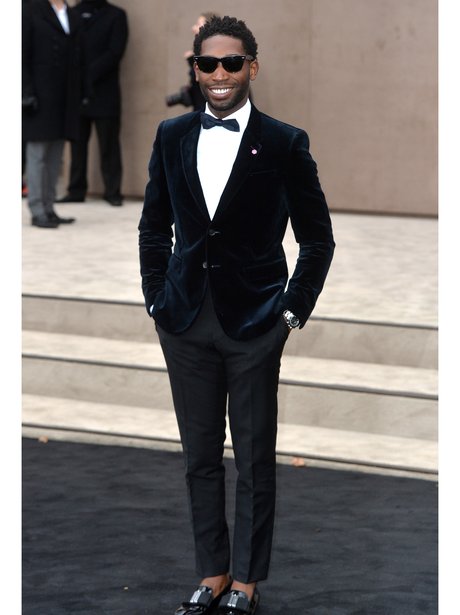 Tinie Tempah wearing a suit