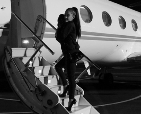 Ariana Grande Private Jet Instagram