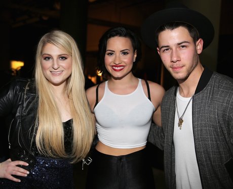 Demi Lovato, Nick Jonas and Meghan Trainor 