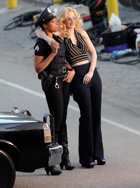 Iggy Azalea and Jennifer Hudson Filiming Video