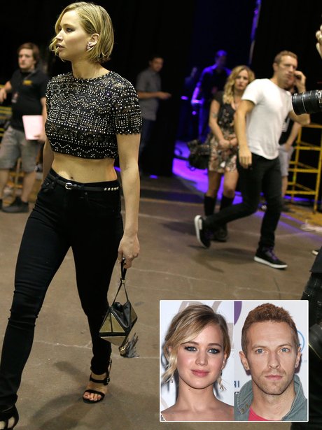 Jennifer Lawrence and Chris Martin