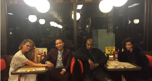 Kim and Kanye Double Date With John Legend