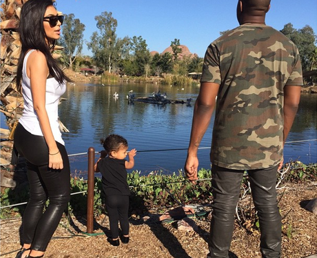 Kim, Kanye and North Zoo