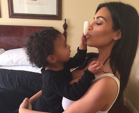 Kim Kardashian and North