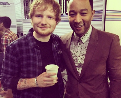 Ed Sheeran and John Legend at Stevie Wonder concer