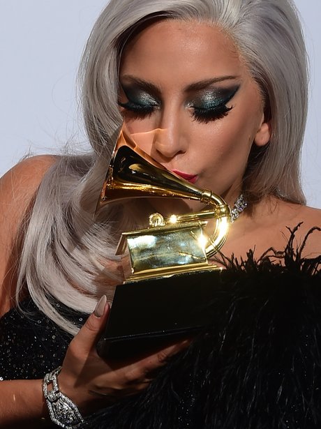 Lady Gaga with her Grammy Award 2015