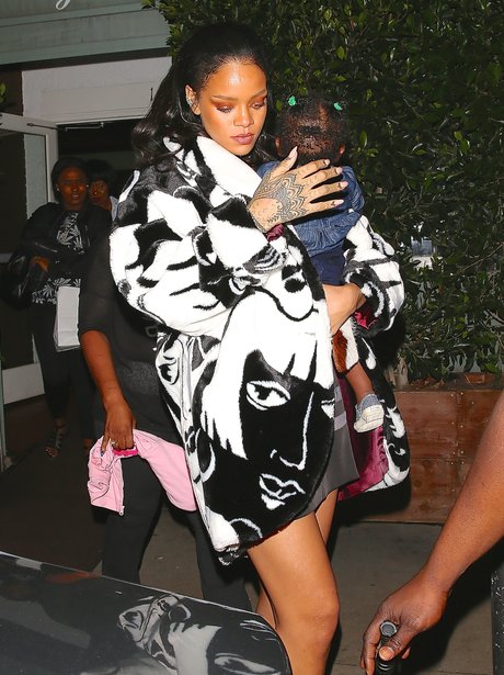 Rihanna and her niece out for dinner