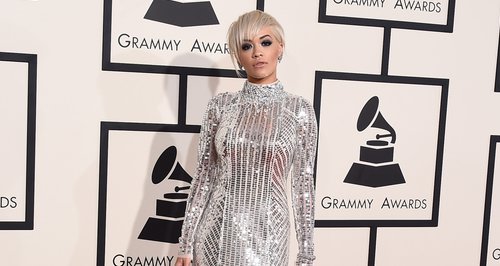 Rita Ora arrives at the Grammy Awards 2015