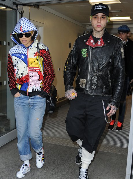 Rita Ora and Ricky Hillfiger at the airport