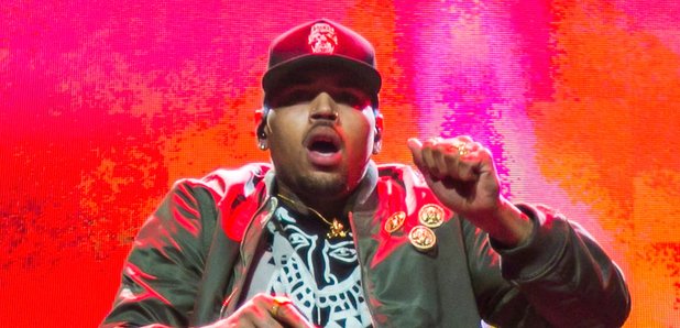 Chris Brown perfroms on his tour