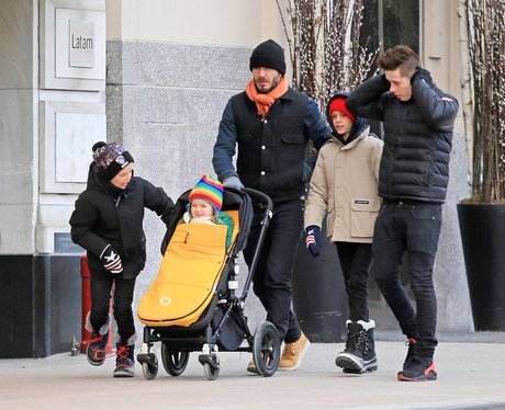 David Beckham and Kids in New York