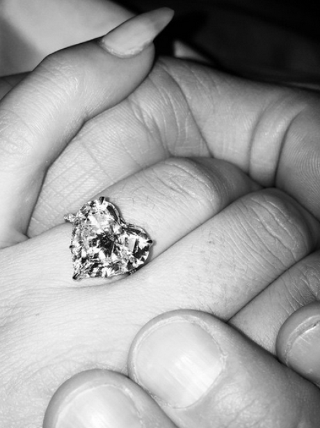 Lady Gaga engagement ring Instagram