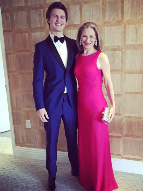Ansel Elgort and Mum