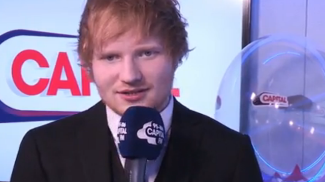 Ed Sheeran BRITs 2015 Backstage