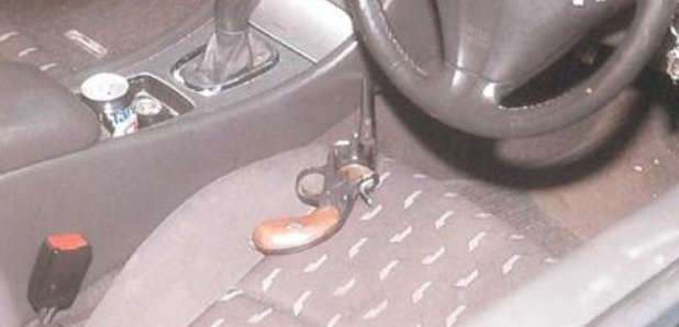 Picture of gun in a car