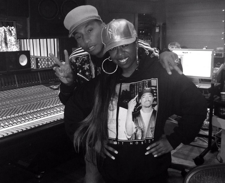 Missy Elliott And Pharrell Recording Studio Instag