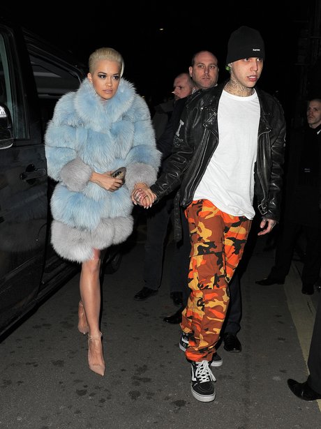 Rita Ora Fur Coat and Ricky Hillfiger