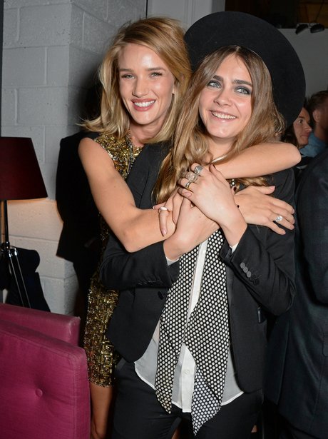 Rosie Huntington-Whiteley and Cara Delevingne