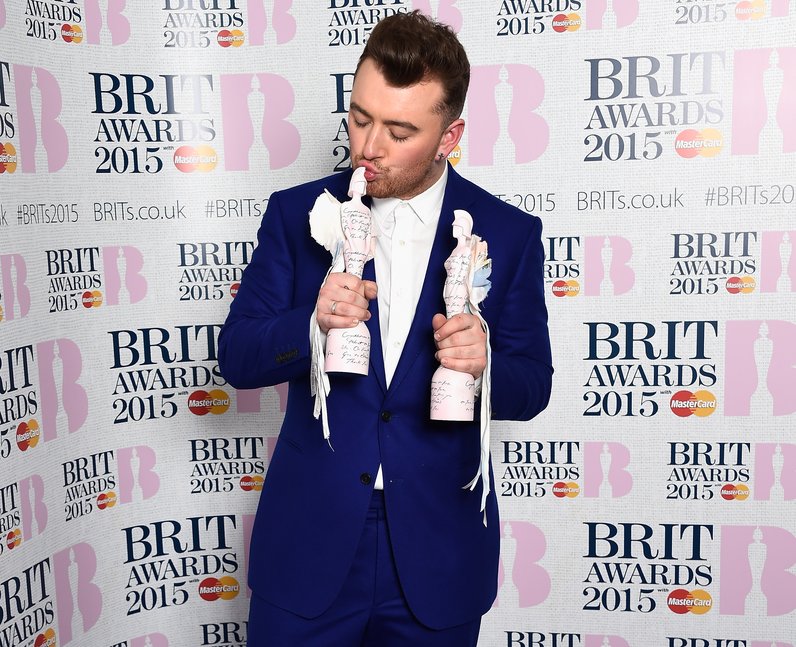 Sam Smith BRIT Awards 2015 Backstage 
