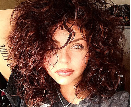 Jesy Nelson with curly hair