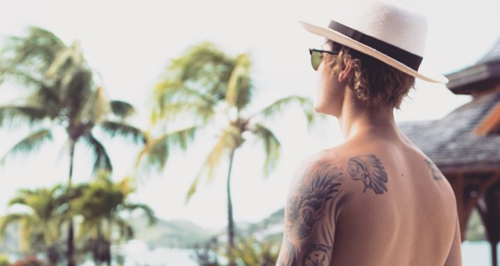 Justin Bieber on holiday 