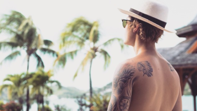 Justin Bieber on holiday 