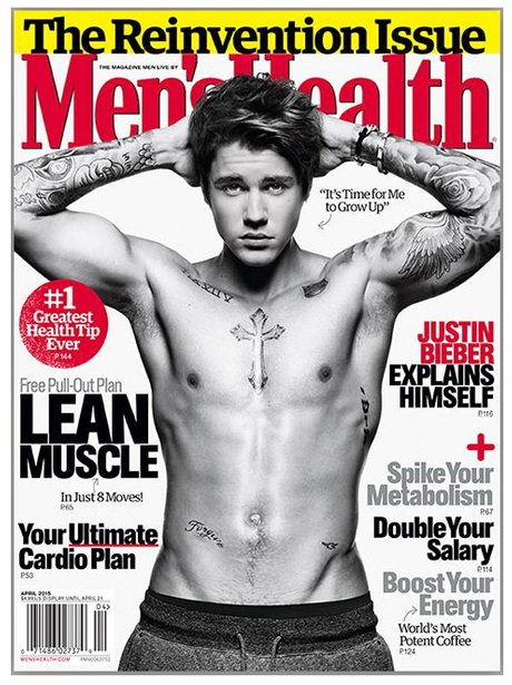 Justin Bieber Mens Health Magazine 2015