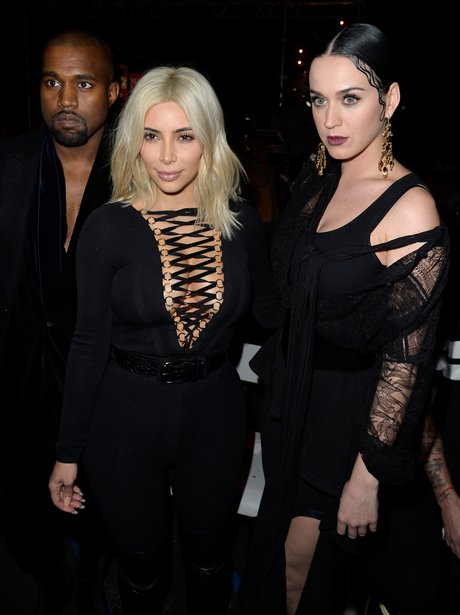 Kanye West, Kim Kardashian and Katy Perry