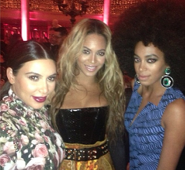 Beyonce Solange Knowles & Kim Kardashian