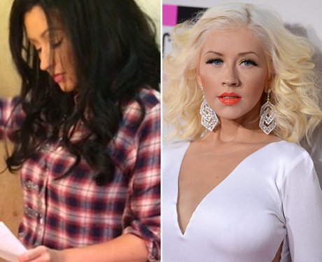 Blond to Brunette: Christina Aguilera
