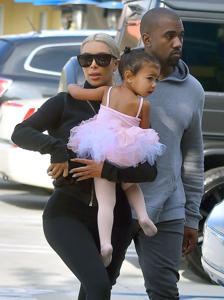 Kim and Kanye West with North