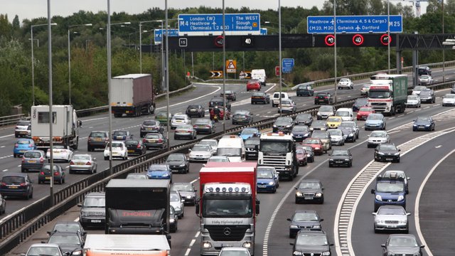Motorway M25 rush hour congestion