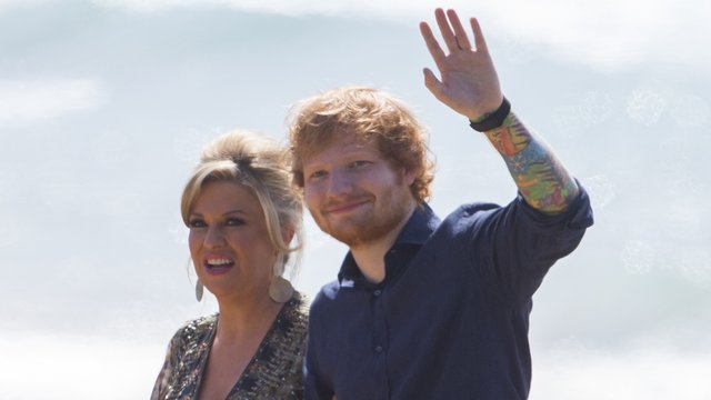 Ed Sheeran filming Home and Away