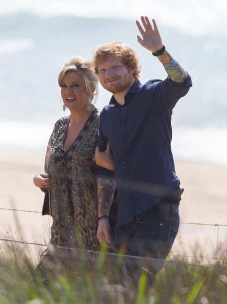 Ed Sheeran filming Home and Away