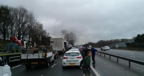 M27 Whiteley fatal crash lorry fire