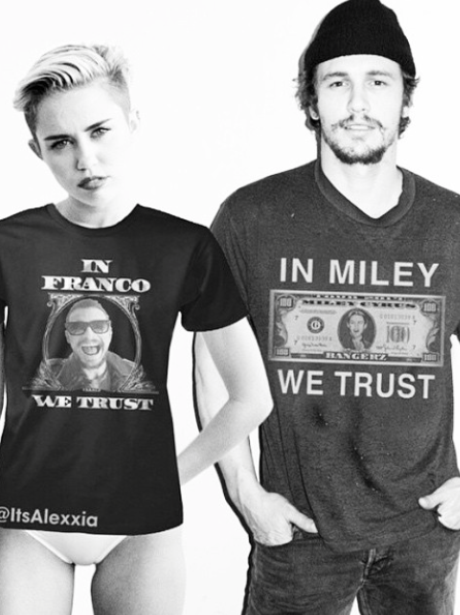 Miley Cyrus and James Franco
